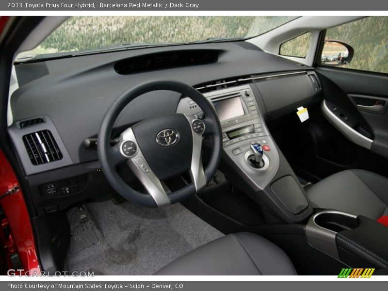 Barcelona Red Metallic / Dark Gray 2013 Toyota Prius Four Hybrid