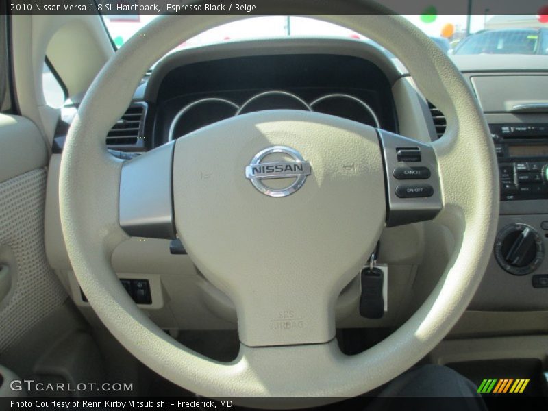 Espresso Black / Beige 2010 Nissan Versa 1.8 SL Hatchback