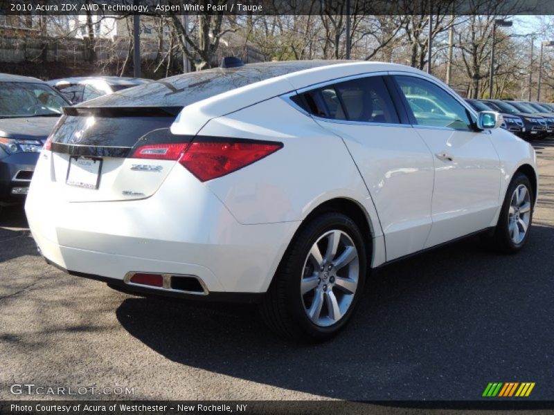 Aspen White Pearl / Taupe 2010 Acura ZDX AWD Technology