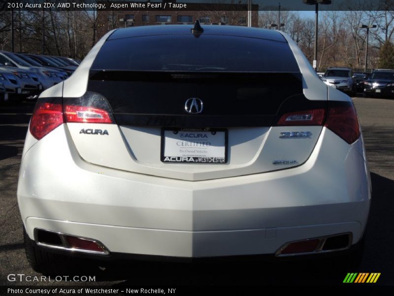 Aspen White Pearl / Taupe 2010 Acura ZDX AWD Technology