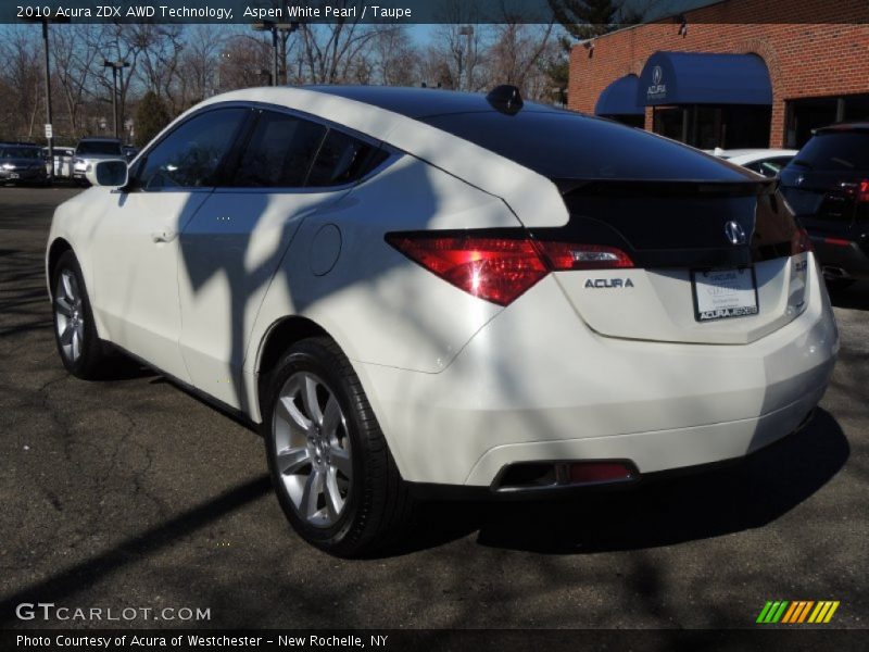 Aspen White Pearl / Taupe 2010 Acura ZDX AWD Technology