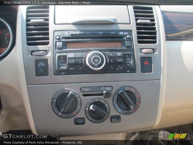 Espresso Black / Beige 2010 Nissan Versa 1.8 SL Hatchback