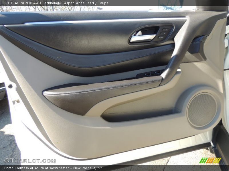 Aspen White Pearl / Taupe 2010 Acura ZDX AWD Technology