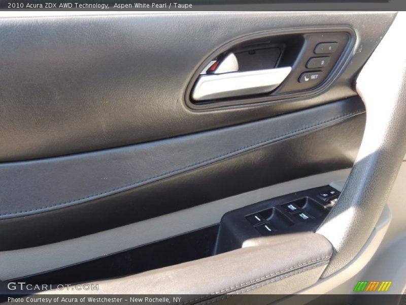 Aspen White Pearl / Taupe 2010 Acura ZDX AWD Technology