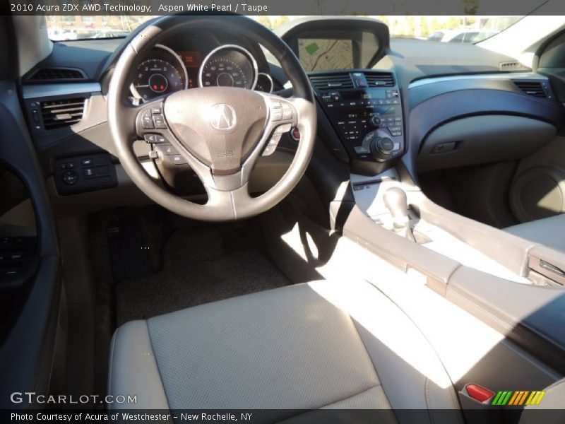 Aspen White Pearl / Taupe 2010 Acura ZDX AWD Technology