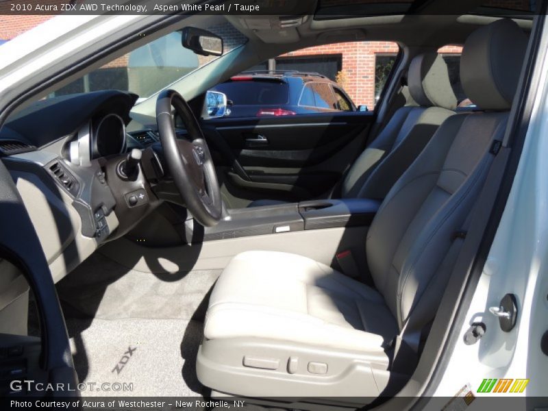 Aspen White Pearl / Taupe 2010 Acura ZDX AWD Technology