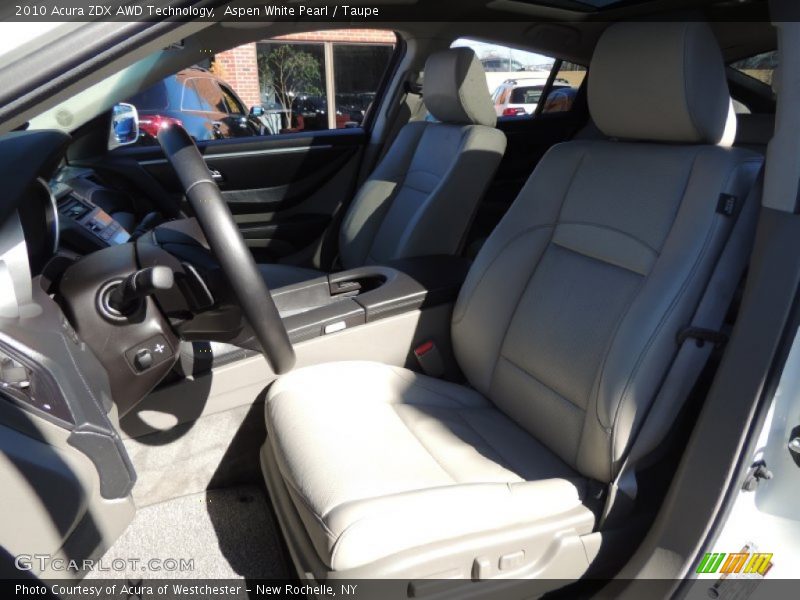 Aspen White Pearl / Taupe 2010 Acura ZDX AWD Technology