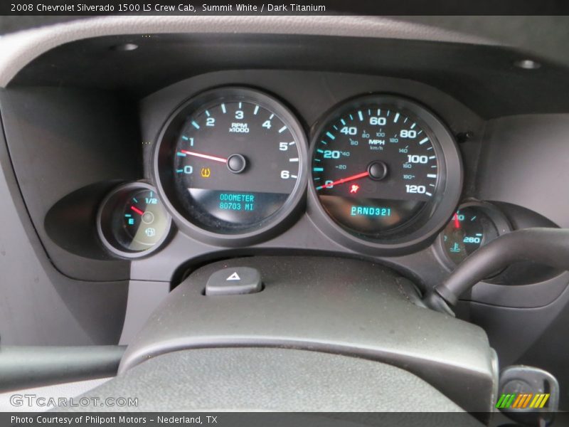 Summit White / Dark Titanium 2008 Chevrolet Silverado 1500 LS Crew Cab