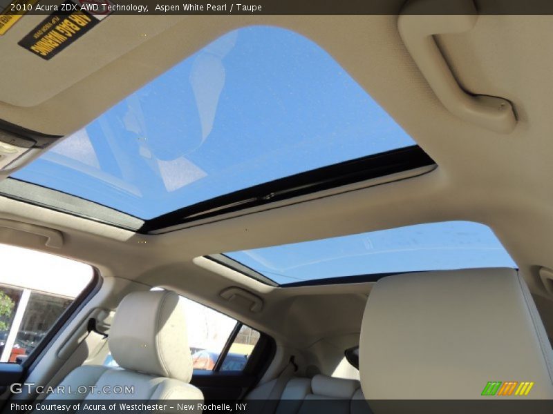 Aspen White Pearl / Taupe 2010 Acura ZDX AWD Technology