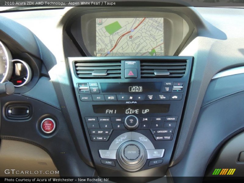 Aspen White Pearl / Taupe 2010 Acura ZDX AWD Technology