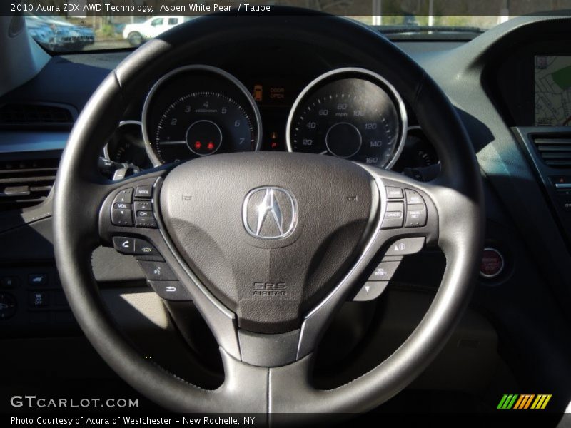 Aspen White Pearl / Taupe 2010 Acura ZDX AWD Technology