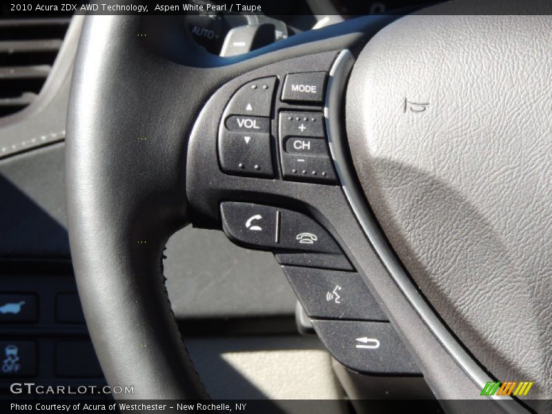 Aspen White Pearl / Taupe 2010 Acura ZDX AWD Technology