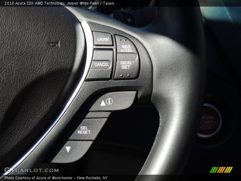 Aspen White Pearl / Taupe 2010 Acura ZDX AWD Technology