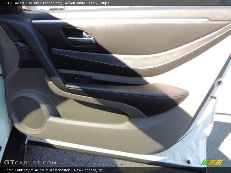 Aspen White Pearl / Taupe 2010 Acura ZDX AWD Technology