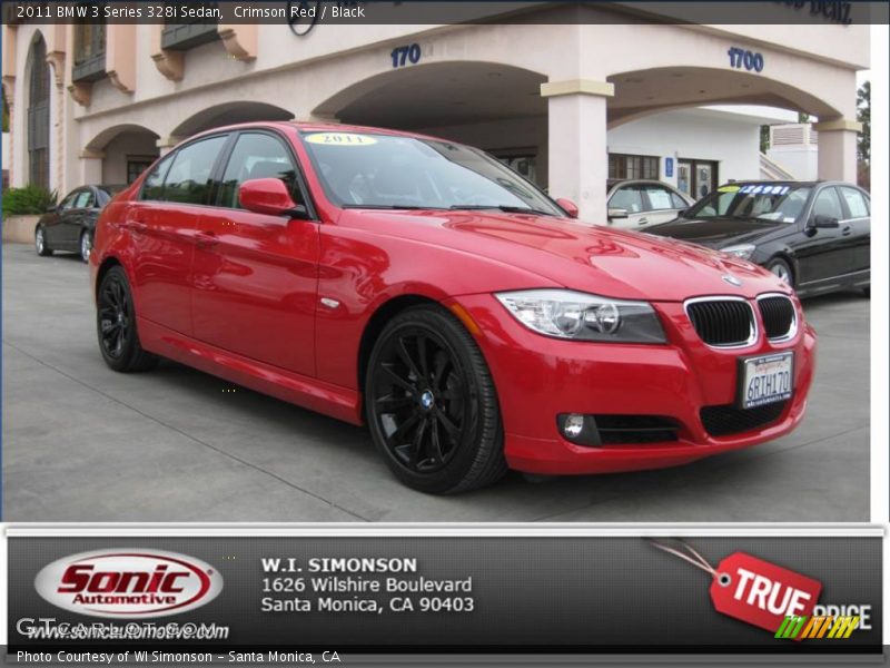 Crimson Red / Black 2011 BMW 3 Series 328i Sedan