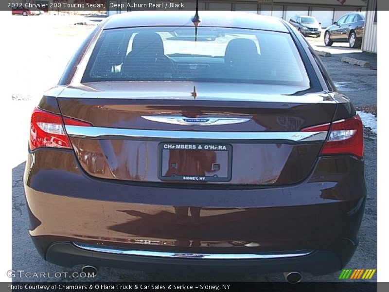 Deep Auburn Pearl / Black 2012 Chrysler 200 Touring Sedan