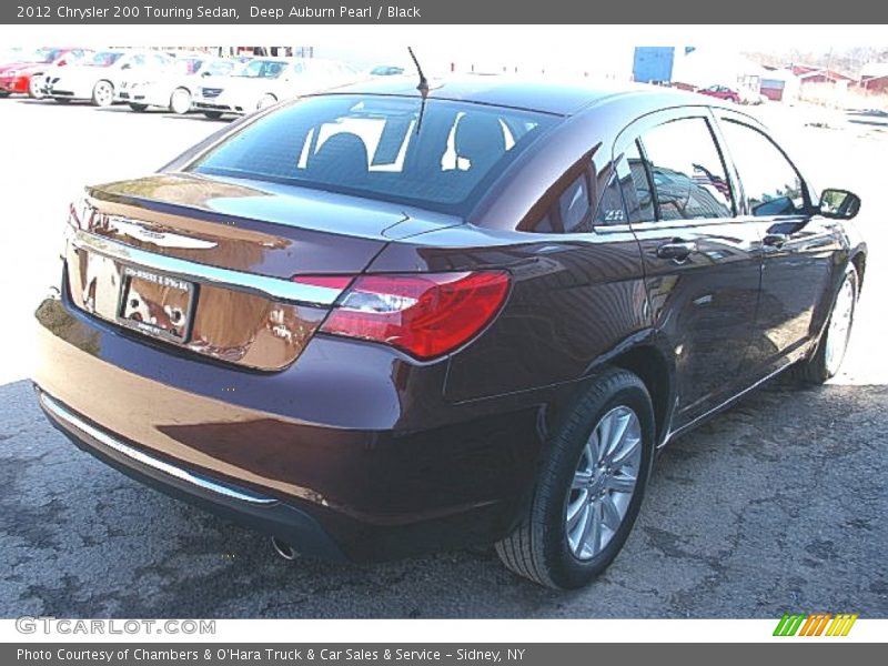 Deep Auburn Pearl / Black 2012 Chrysler 200 Touring Sedan