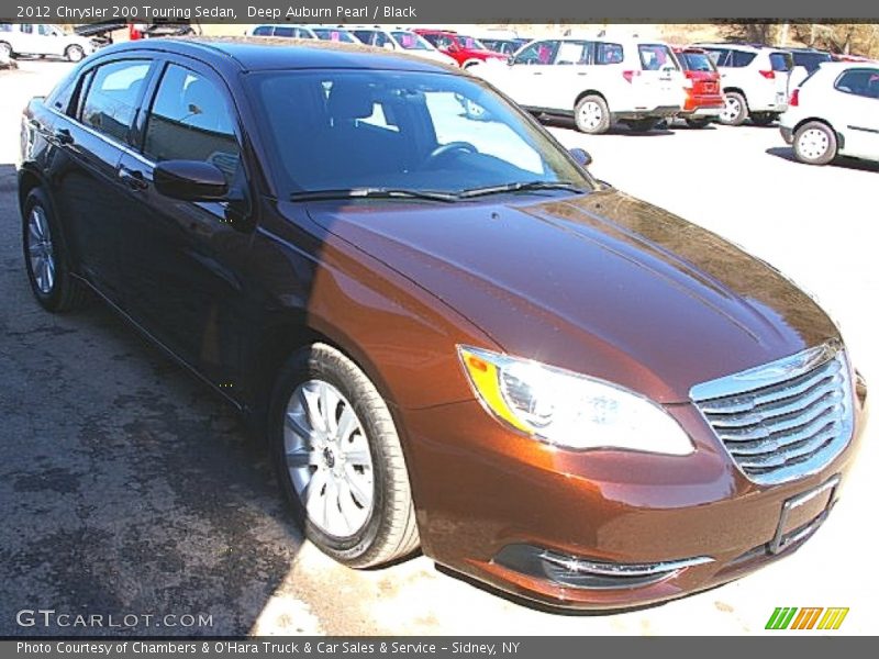 Deep Auburn Pearl / Black 2012 Chrysler 200 Touring Sedan