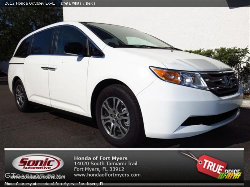 Taffeta White / Beige 2013 Honda Odyssey EX-L