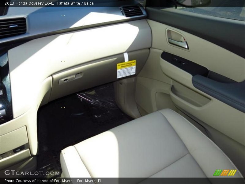 Taffeta White / Beige 2013 Honda Odyssey EX-L