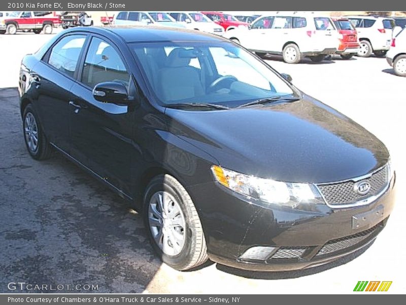 Ebony Black / Stone 2010 Kia Forte EX