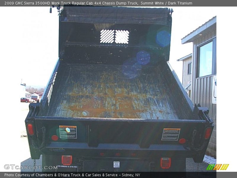 Summit White / Dark Titanium 2009 GMC Sierra 3500HD Work Truck Regular Cab 4x4 Chassis Dump Truck