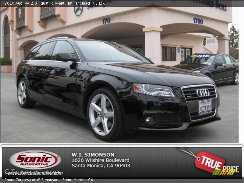 Brilliant Black / Black 2010 Audi A4 2.0T quattro Avant
