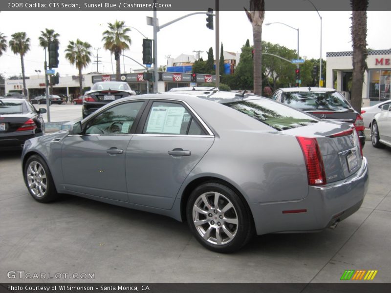 Sunset Blue / Cashmere/Cocoa 2008 Cadillac CTS Sedan