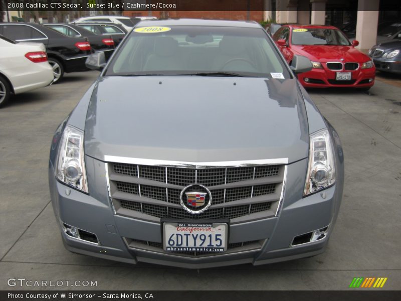 Sunset Blue / Cashmere/Cocoa 2008 Cadillac CTS Sedan