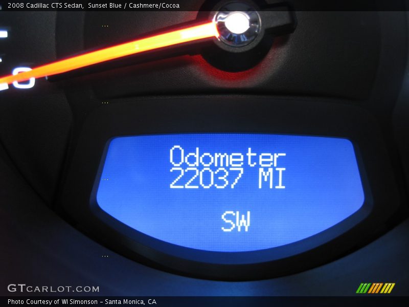 Sunset Blue / Cashmere/Cocoa 2008 Cadillac CTS Sedan