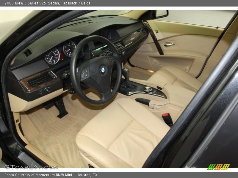 Jet Black / Beige 2005 BMW 5 Series 525i Sedan