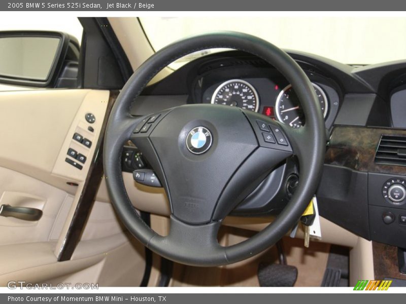 Jet Black / Beige 2005 BMW 5 Series 525i Sedan