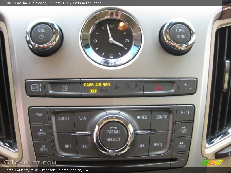 Sunset Blue / Cashmere/Cocoa 2008 Cadillac CTS Sedan