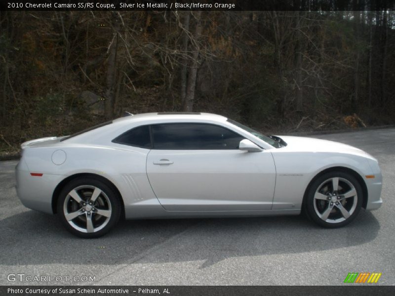 Silver Ice Metallic / Black/Inferno Orange 2010 Chevrolet Camaro SS/RS Coupe