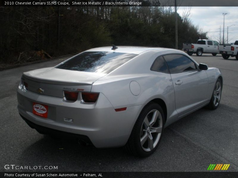 Silver Ice Metallic / Black/Inferno Orange 2010 Chevrolet Camaro SS/RS Coupe