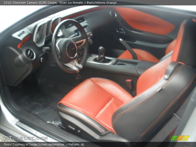 Silver Ice Metallic / Black/Inferno Orange 2010 Chevrolet Camaro SS/RS Coupe