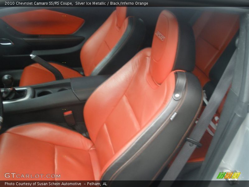 Silver Ice Metallic / Black/Inferno Orange 2010 Chevrolet Camaro SS/RS Coupe