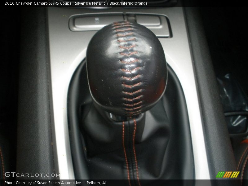 Silver Ice Metallic / Black/Inferno Orange 2010 Chevrolet Camaro SS/RS Coupe