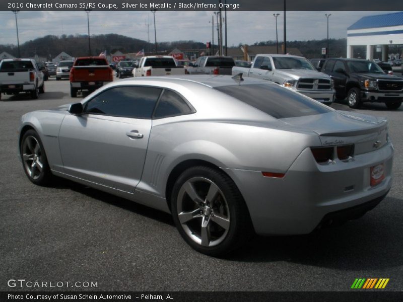 Silver Ice Metallic / Black/Inferno Orange 2010 Chevrolet Camaro SS/RS Coupe
