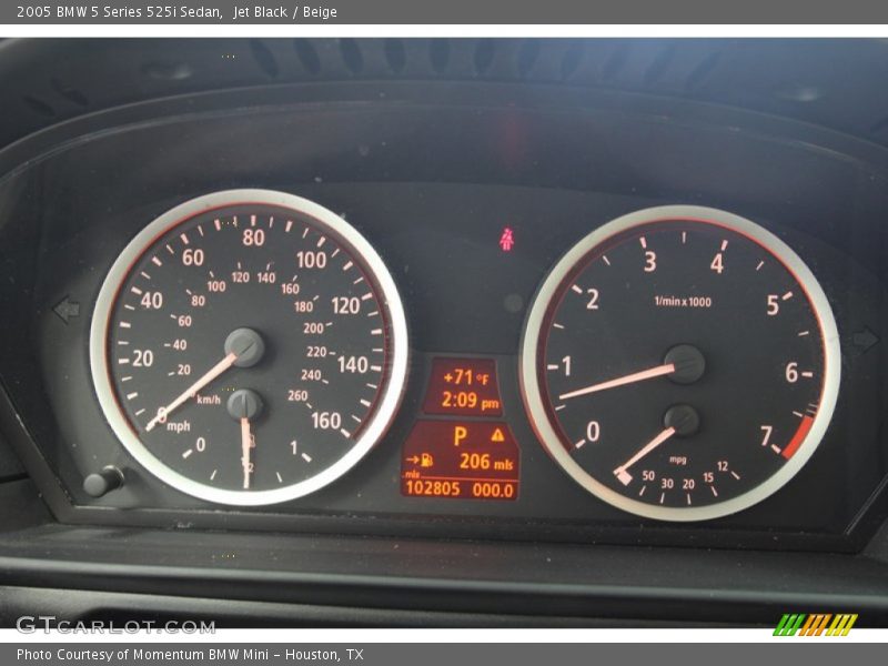 Jet Black / Beige 2005 BMW 5 Series 525i Sedan