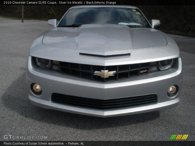 Silver Ice Metallic / Black/Inferno Orange 2010 Chevrolet Camaro SS/RS Coupe