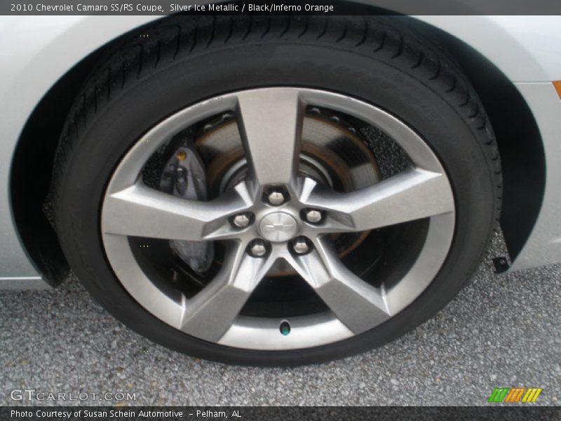 Silver Ice Metallic / Black/Inferno Orange 2010 Chevrolet Camaro SS/RS Coupe