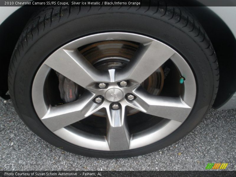 Silver Ice Metallic / Black/Inferno Orange 2010 Chevrolet Camaro SS/RS Coupe