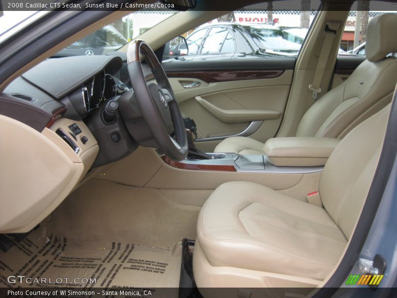 Sunset Blue / Cashmere/Cocoa 2008 Cadillac CTS Sedan