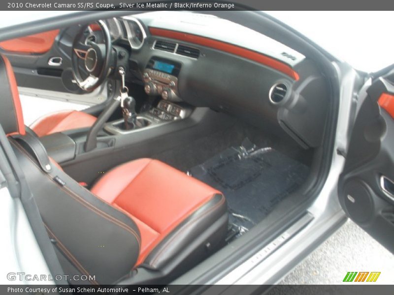 Silver Ice Metallic / Black/Inferno Orange 2010 Chevrolet Camaro SS/RS Coupe
