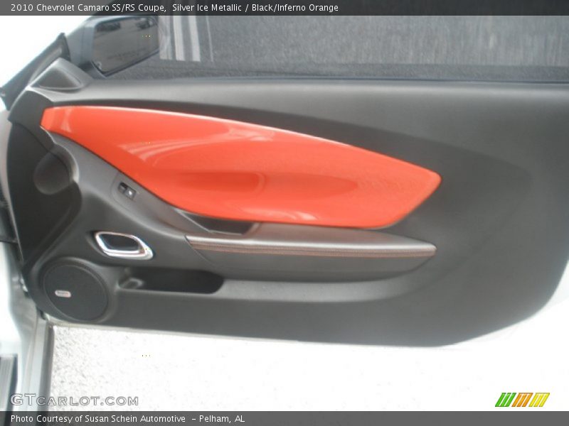 Silver Ice Metallic / Black/Inferno Orange 2010 Chevrolet Camaro SS/RS Coupe