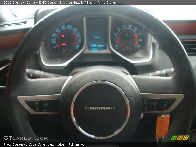 Silver Ice Metallic / Black/Inferno Orange 2010 Chevrolet Camaro SS/RS Coupe