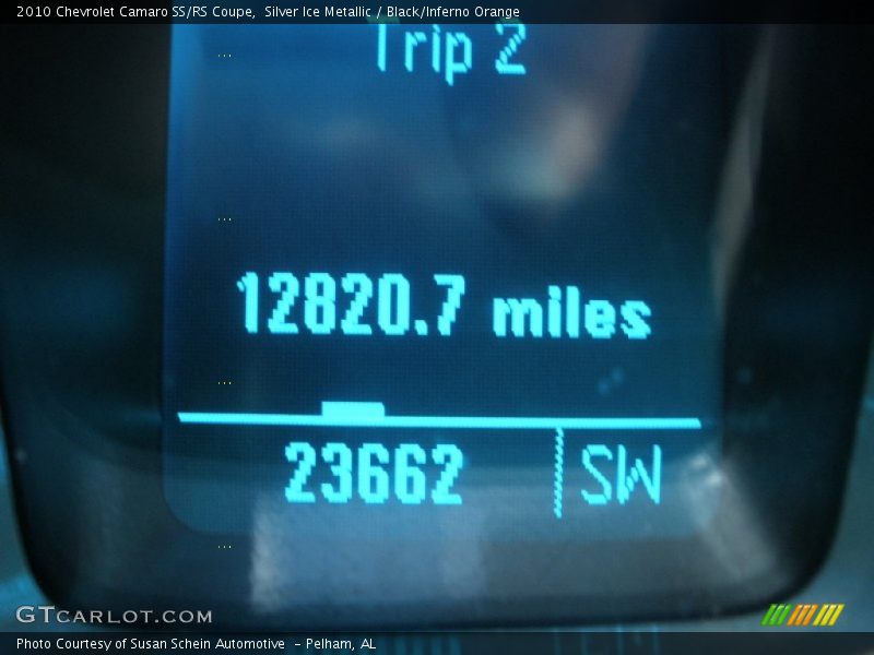 Silver Ice Metallic / Black/Inferno Orange 2010 Chevrolet Camaro SS/RS Coupe