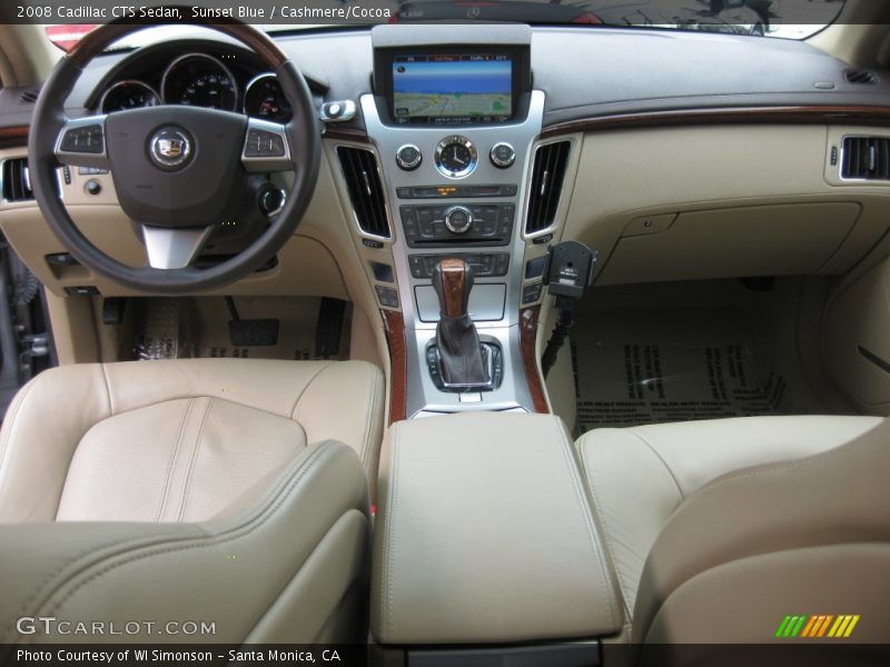 Sunset Blue / Cashmere/Cocoa 2008 Cadillac CTS Sedan