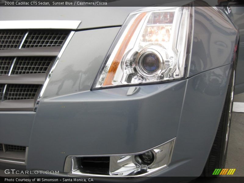 Sunset Blue / Cashmere/Cocoa 2008 Cadillac CTS Sedan